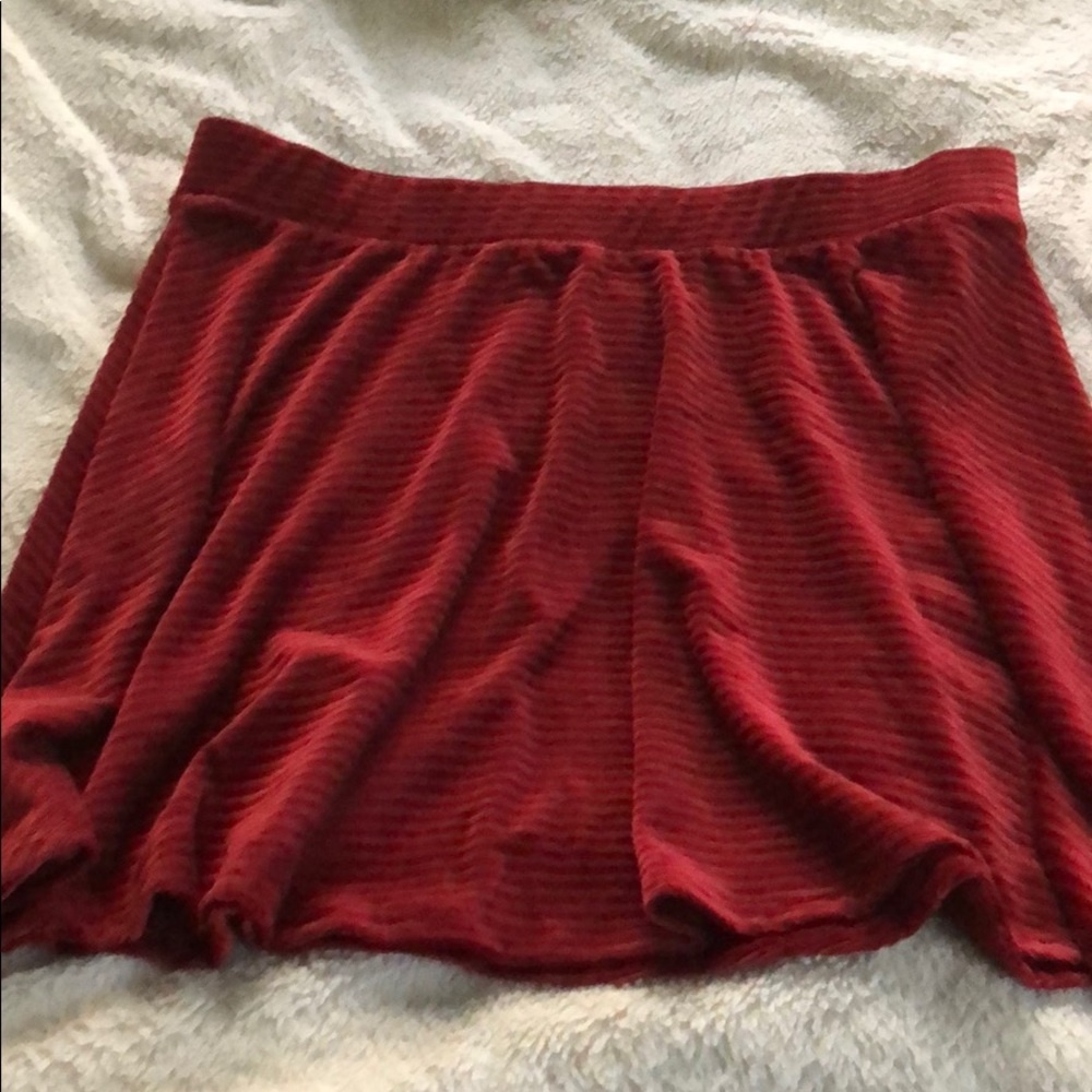 So Velvet Skater Skirt Red